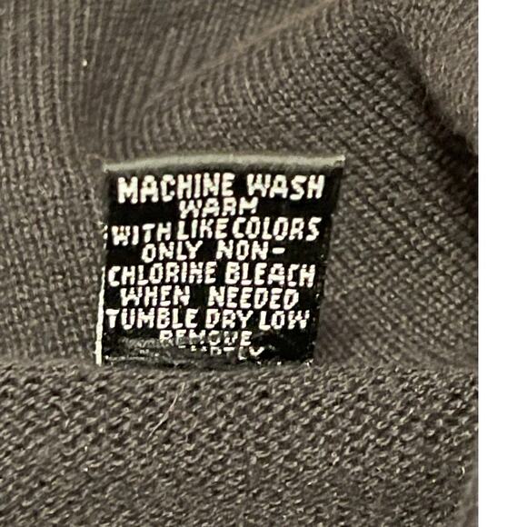 Brandini Mens Black Long Sleeve 2-Button Polo Lightweight Sweater Size XL - Picture 7 of 7